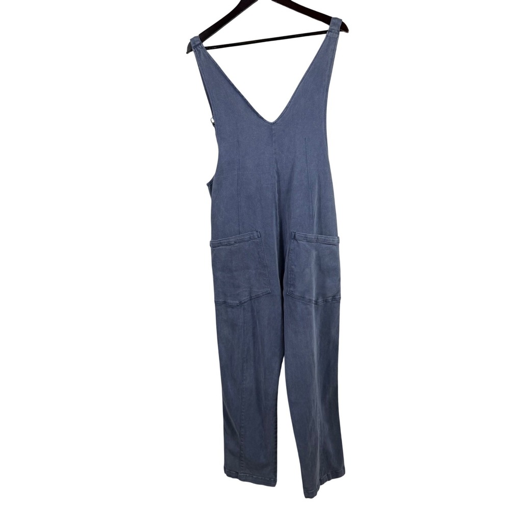 Zenana Blue Washed Jumpsuit Overalls S Cotton Stretch Adjustable Strap Romper